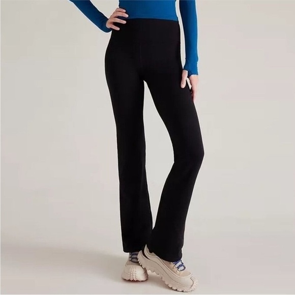 Athleta Altitude Pant Polartec Power Stretch Black Small Flare Bootcut - Picture 1 of 7
